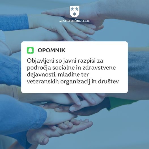 Mestna občina Celje je objavila Javni razpis na področju mladine