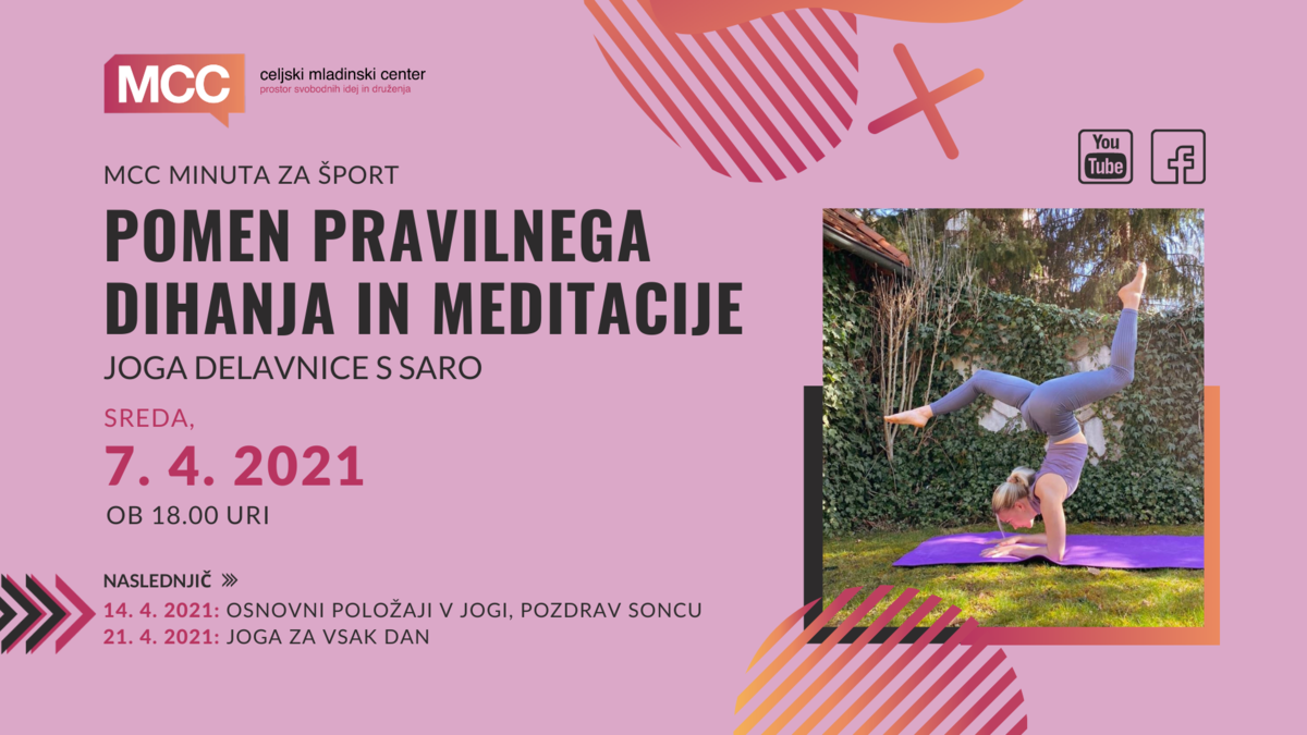 Delavnica joge s Saro:  pomen pravilnega dihanja in meditacije