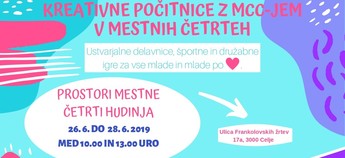 MCC-jeve kreativne počitnice na Hudinji