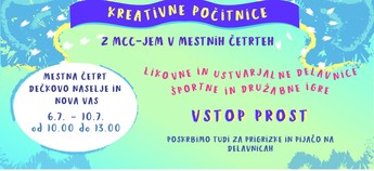 MCC-jeve kreativne počitnice v Dečkovem naselju in Novi vasi