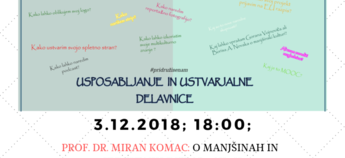 Delavnica s prof. dr. Miranom Komcem 