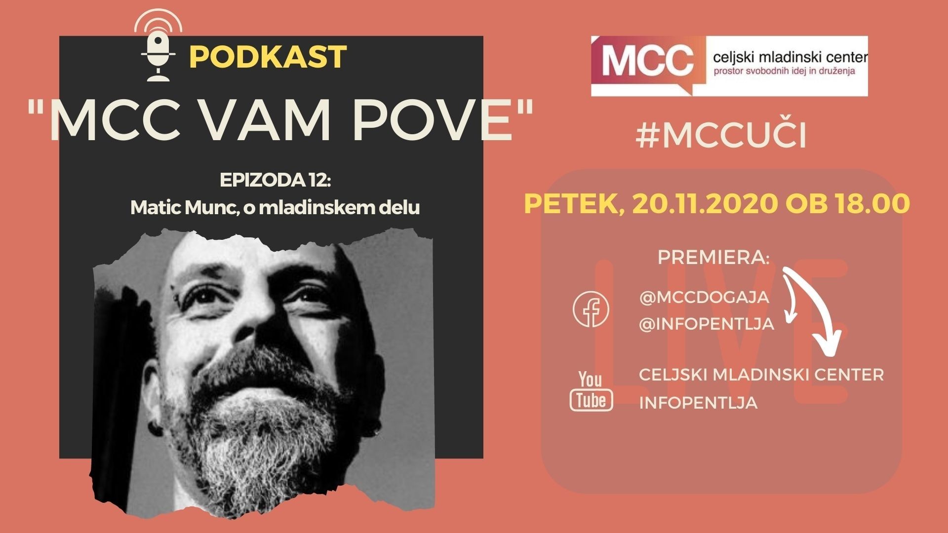 MCC vam pove: Podkast z Maticem Muncem, o mladinskem delu