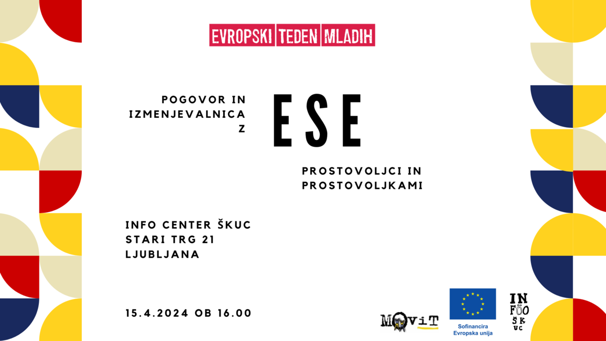 Evropski teden mladih v Info centru Škuc: Pogovor in izmenjevalnica z ESE prostovoljci_kami