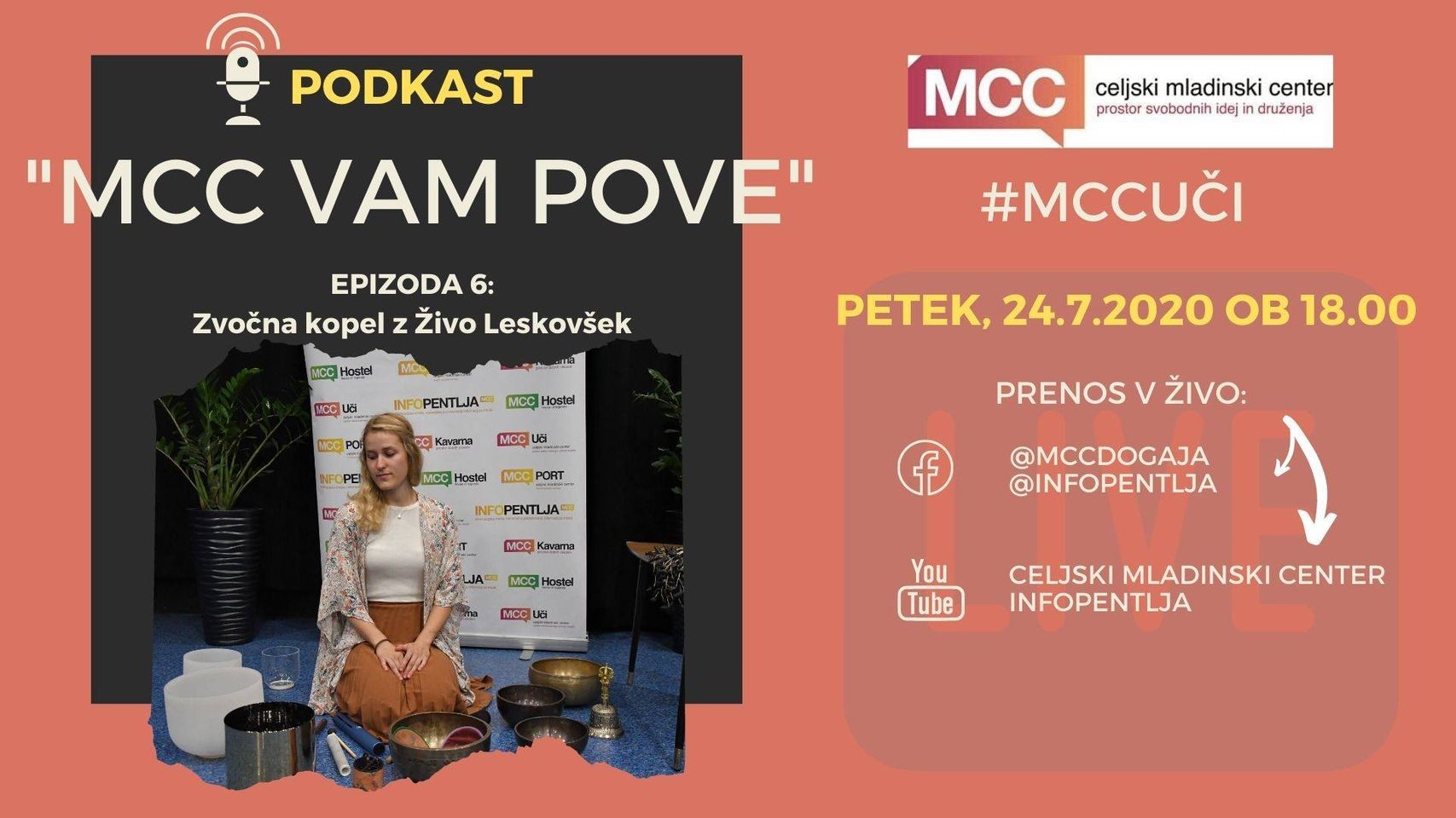 MCC vam pove: Podkast z Živo Leskovšek in zvočna sprostitev