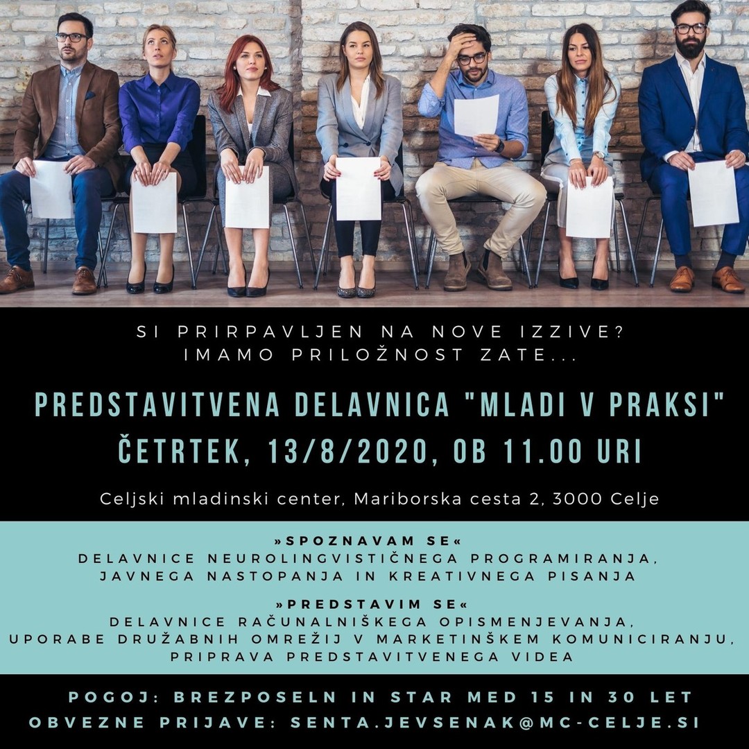 Predstavitev programa Mladi v praksi, namenjen mladim brezposelnim