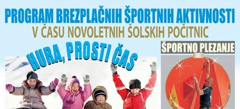 Program brezplačnih športnih aktivnosti v času novoletnih počitnic