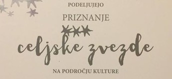 Javni razpis za podelitev priznanj »PRIZNANJE CELJSKE ZVEZDE ZA DOSEŽKE NA PODROČJU KULTURE«