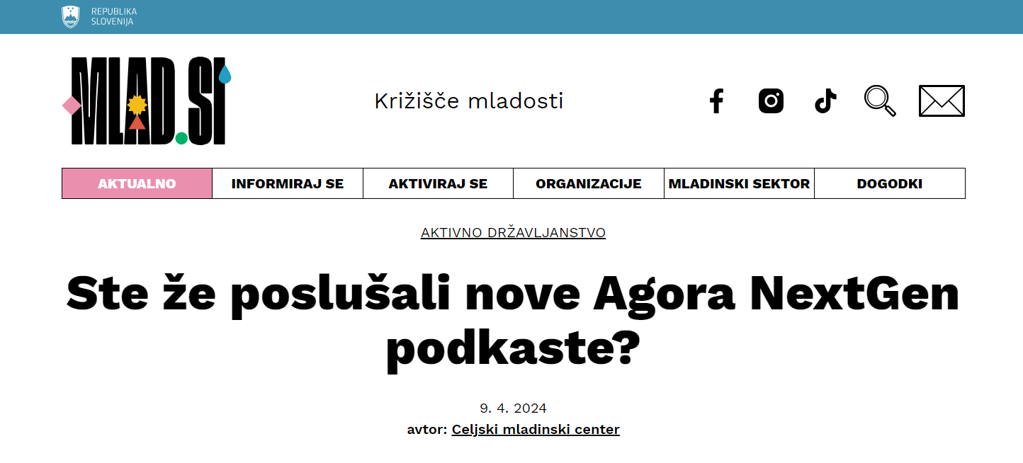 AGORA projekt v medijih