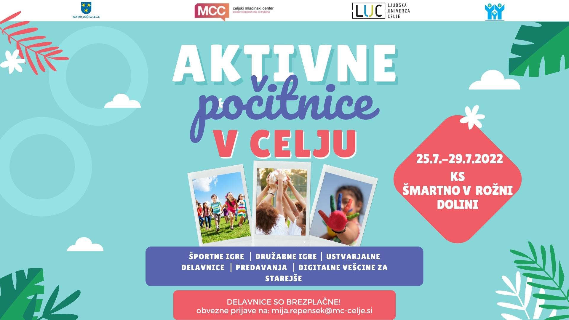 Aktivne počitnice v Celju: Krajevna skupnost Šmartno v Rožni dolini