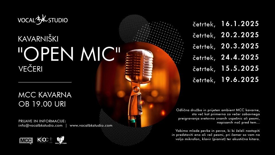 Kavarniški OPEN MIC večer