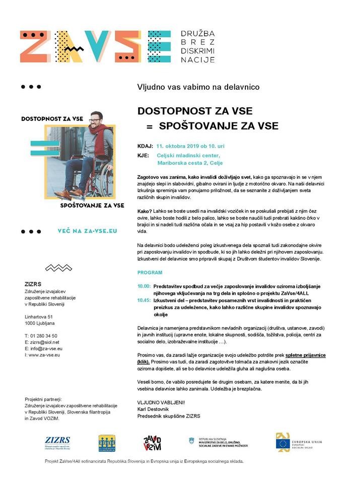 Dostopnost za vse = Spoštovanje za vse