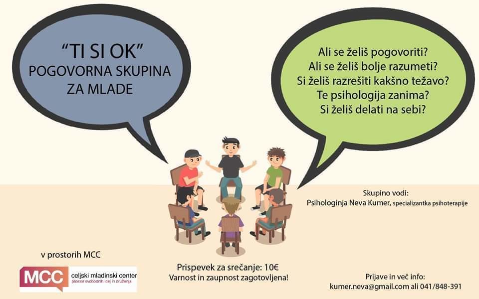 Pogovorna skupina ''TI SI OK'' - ODPOVEDANO