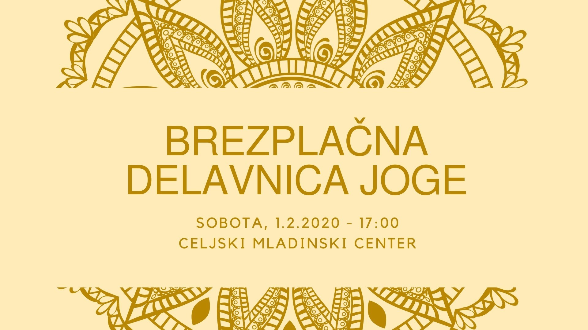 Brezplačna delavnica joge