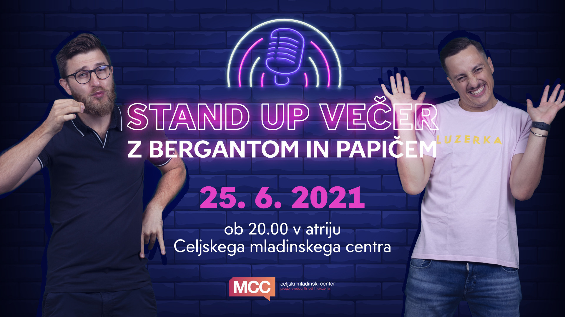 STAND UP večer z Bergantom in Papičem