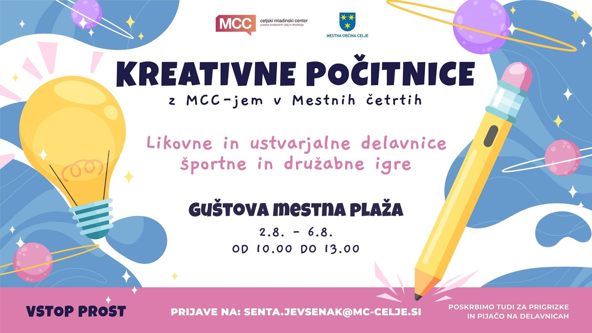 MCC-jeve kreativne počitnice na Guštovi mestni plaži