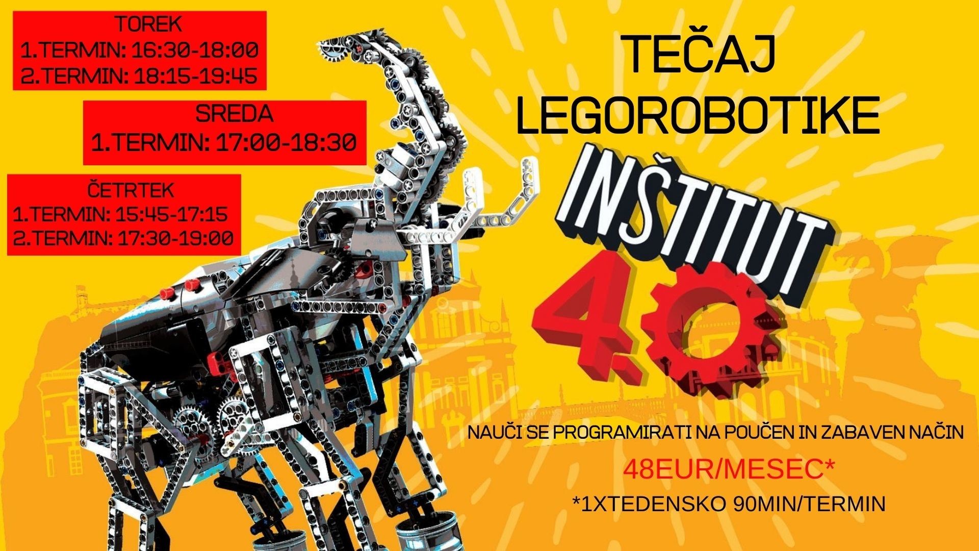 Tečaj LEGO ROBOTIKE - ČETRTEK -ODPOVEDANO