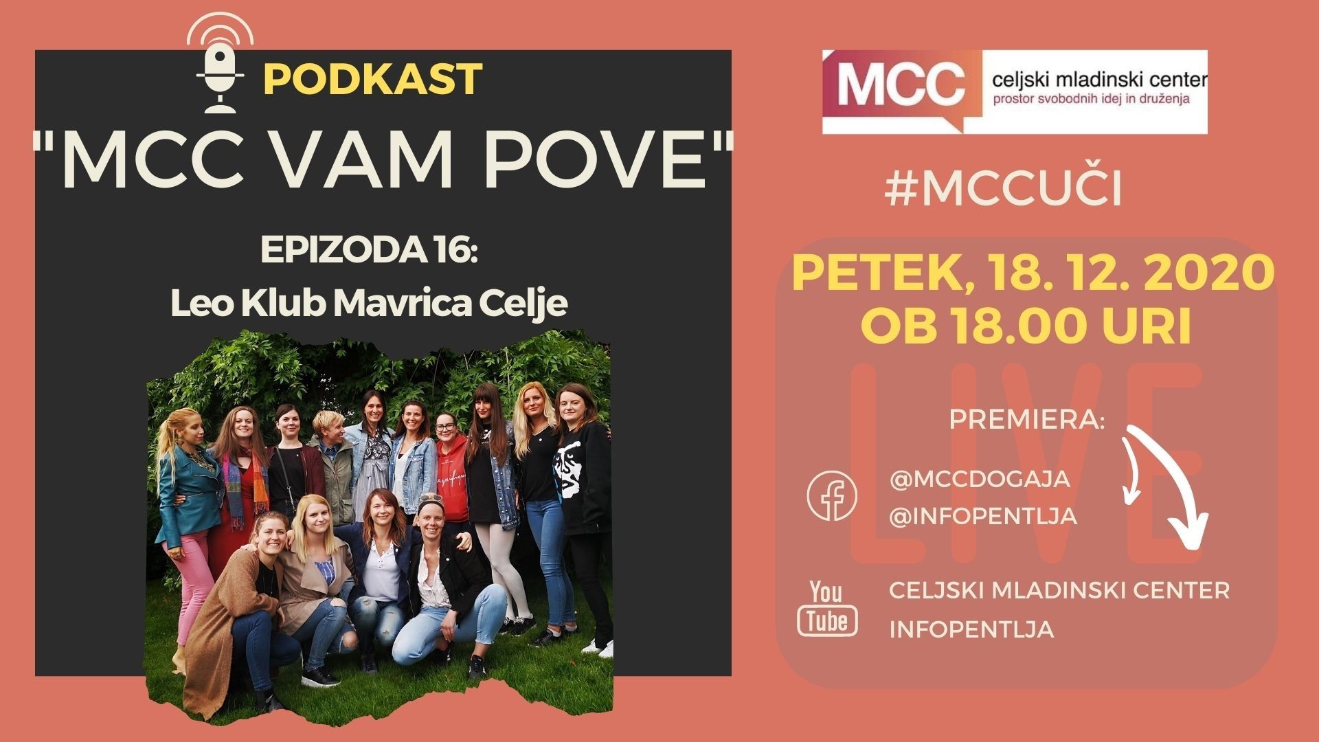 MCC vam pove: Podkast z Mavricami (Leo Klub Mavrica Celje)