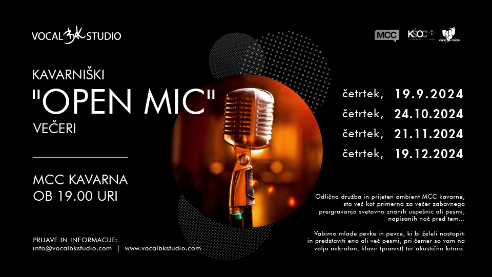 Kavarniški OPEN MIC večer