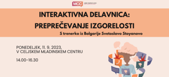 ODPOVEDANO - Interaktivna delavnica: Preprečevanje izgorelosti