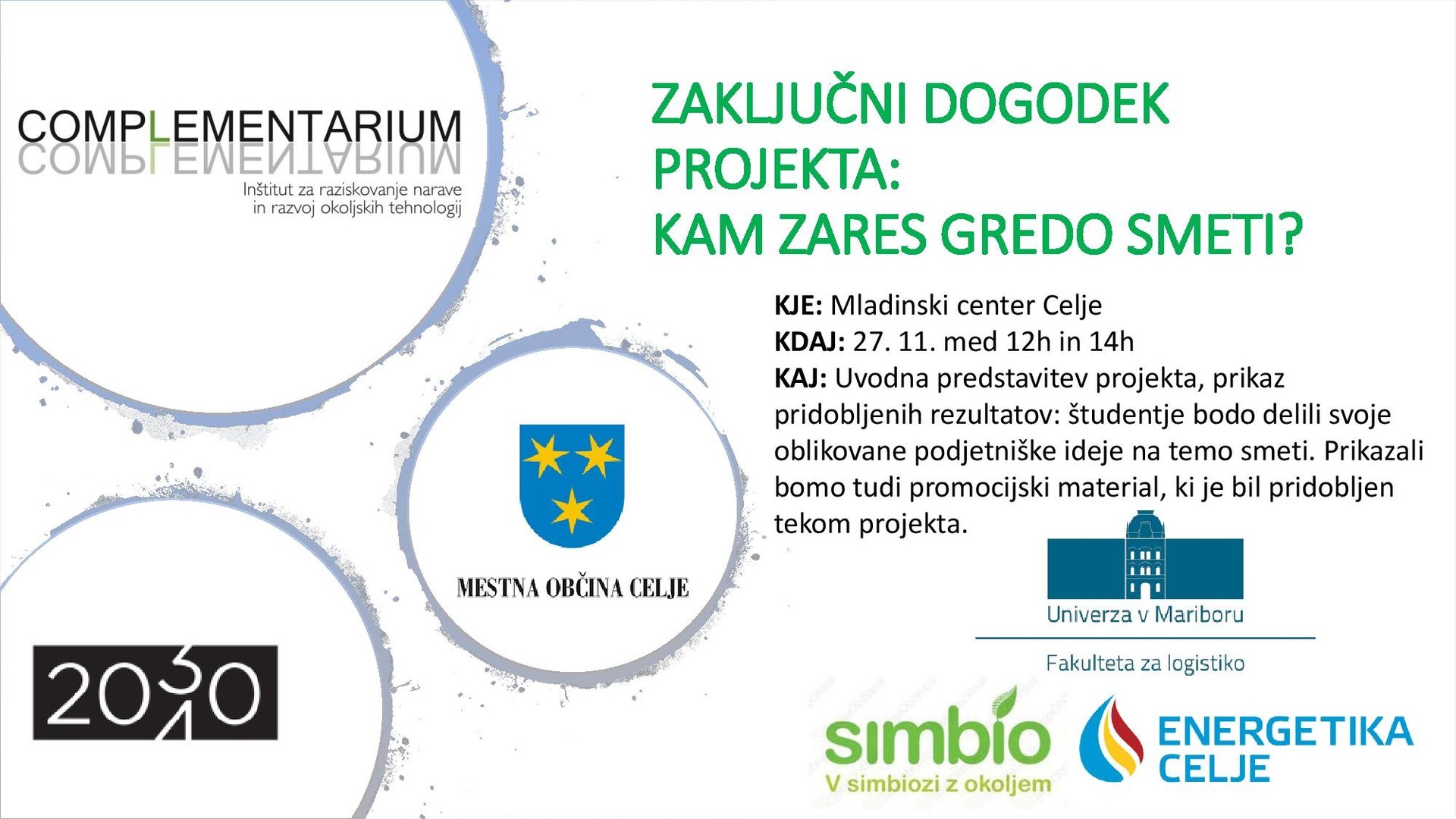 Zaključni dogodek projekta Kam zares gredo smeti?