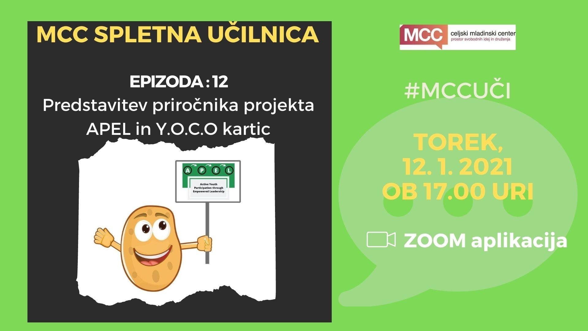 Spletna učilnica: Predstavitev priročnika projekta APEL in Y.O.C.O kartic