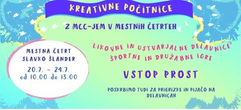 MCC-jeve kreativne počitnice v Mestni četrti Slavko Šlander