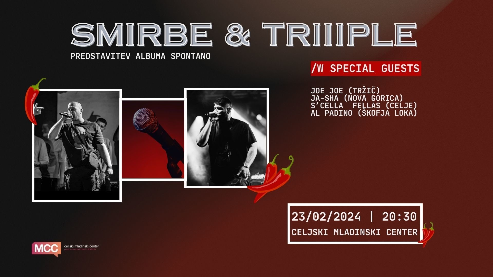 SMIRBE (Predstavitev albuma Spontano) & TRIIIPLE w/ special guests