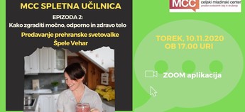 Spletna učilnica: Predavanje prehranske svetovalke Špele Vehar: Kako zgraditi močno, odporno in zdravo telo