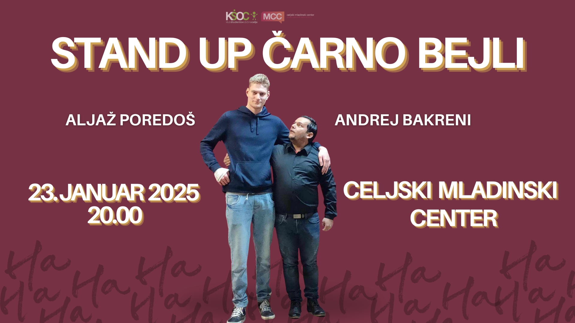 STAND UP ČARNO BEJLI x MCC