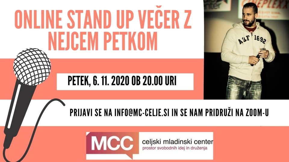 Online Stand up večer z Nejcem Petkom