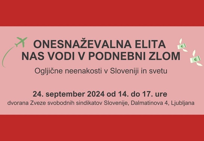 Onesnaževalna elita nas vodi v podnebni zlom – Ogljične neenakosti v Sloveniji in svetu