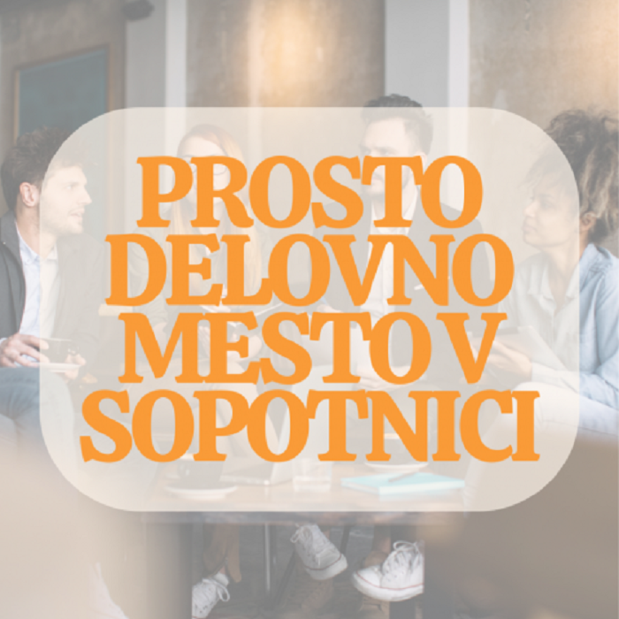 Prosto delovno mesto v Sopotnici: Strokovni delavec v terapevtski skupnosti – m/ž