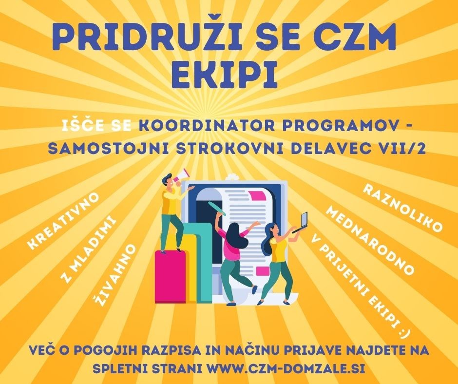 Koordinator programov – strokovni sodelavec (m/ž)