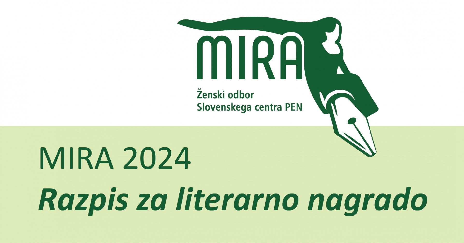 Razpis za literarno nagrado MIRA