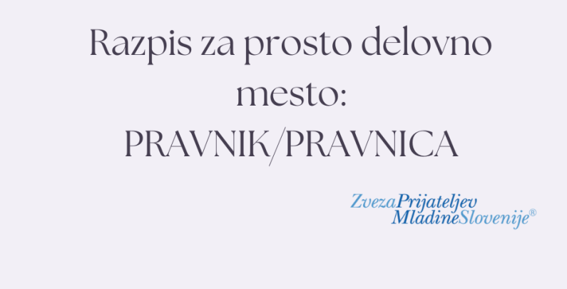 Razpis za prosto delovno mesto na ZPM: Pravnik_ca